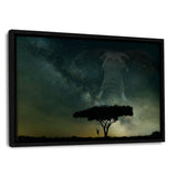 Galaxy Elephant - Leinwandbild mit Schattenfuge "schwarz" - Hustling Sharks