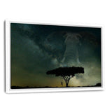 Galaxy Elephant - Leinwandbild mit Schattenfuge "weiß" - Hustling Sharks