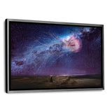 Galaxy Jellyfish - Leinwand mit Schattenfuge "silber" - Hustling Sharks