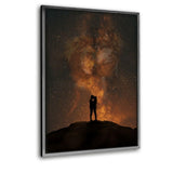 Galaxy Love #1 - Leinwandbild mit Schattenfuge "silber" - Hustling Sharks