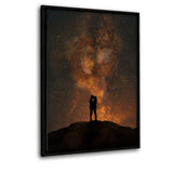 Galaxy Love #1 - Leinwandbild mit Schattenfuge "schwarz" - Hustling Sharks