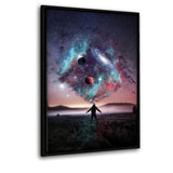 Galaxy Thought - Leinwandbild mit Schattenfuge "schwarz" - Hustling Sharks