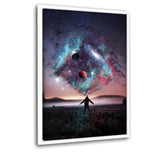 Galaxy Thought - Leinwandbild mit Schattenfuge "weiß" - Hustling Sharks