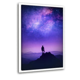 Galaxy View - Leinwandbild mit Schattenfuge "weiß" - Hustling Sharks