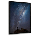 Galaxy Wolf - Leinwandbild mit Schattenfuge "schwarz" - Hustling Sharks