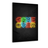 Game over - neon- Alu Dibond Bild- Hustling Sharks
