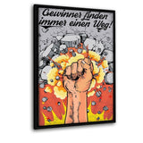 GEWINNER FINDEN IMMER EINEN WEG! - Leinwandbild mit Schattenfuge "schwarz" - Hustling Sharks