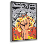 GEWINNER FINDEN IMMER EINEN WEG! - Leinwandbild mit Schattenfuge "silber" - Hustling Sharks