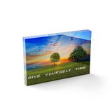 Give Yourself Time - 30x20cm-Acrylglasblock-Hustling Sharks