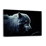 Glowing Arctic Wolf - Leinwandbild - Hustling Sharks
