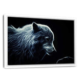 Glowing Arctic Wolf - Leinwandbild mit Schattenfuge "weiß" - Hustling Sharks