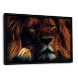 Glowing Lion - Leinwandbild mit Schattenfuge "schwarz" - Hustling Sharks