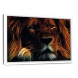 Glowing Lion - Leinwandbild mit Schattenfuge "weiß" - Hustling Sharks