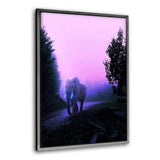 Glowing Elephant - Leinwandbild mit Schattenfuge "silber" - Hustling Sharks