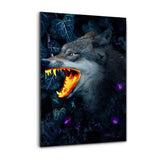 Goldener Wolf - Alu-Dibond Bild - Hustling Sharks