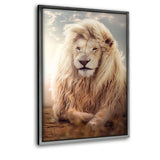 Great Lion - Leinwandbild mit Schattenfuge "silber" - Hustling Sharks
