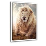 Great Lion - Leinwandbild mit Schattenfuge "weiß" - Hustling Sharks