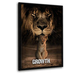GROWTH. - Leinwandbild mit Schattenfuge "schwarz"- Hustling Sharks