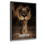 GROWTH. - Leinwandbild mit Schattenfuge "silber"- Hustling Sharks