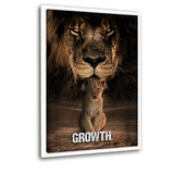 GROWTH. - Leinwandbild mit Schattenfuge "weiß"- Hustling Sharks