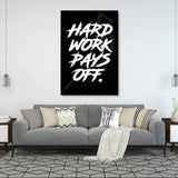HARD WORK PAYS OFF. - Mockup mit Hintergrund 1 - Hustling Sharks