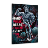 HARD WORK BEATS TALENT - Alu-Dibond Bild - Hustling Sharks