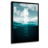 Head First - Leinwand mit Schattenfuge "schwarz" - Hustling Sharks