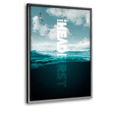 Head First - Leinwand mit Schattenfuge "silber" - Hustling Sharks