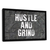 HUSTLE AND GRIND - Leinwandbild mit Schattenfuge "schwarz"- Hustling Sharks