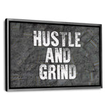 HUSTLE AND GRIND - Leinwandbild mit Schattenfuge "silber"- Hustling Sharks