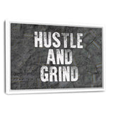 HUSTLE AND GRIND - Leinwandbild mit Schattenfuge "weiß"- Hustling Sharks