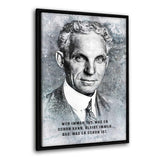 Geh neue Wege! - Leinwandbild mit Rahmen "schwarz" - Hustling Sharks