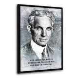 Geh neue Wege! - Leinwandbild mit Rahmen "schwarz" - Hustling Sharks