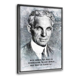 Geh neue Wege! - Leinwandbild mit Rahmen "silber" - Hustling Sharks