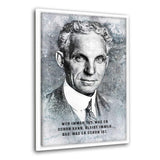 Geh neue Wege! - Leinwandbild mit Rahmen "weiß" - Hustling Sharks