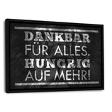 HUNGRIG AUF MEHR! - Leinwandbild mit Schattenfuge "schwarz" - Hustling Sharks
