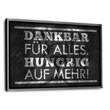 HUNGRIG AUF MEHR! - Leinwandbild mit Schattenfuge "silber" - Hustling Sharks