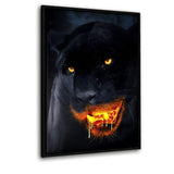 Hungry For Gold - Leinwandbild mit Schattenfuge "schwarz" - Hustling Sharks