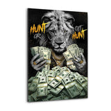 HUNT OR GET HUNT - Alu-Dibond Bild - Hustling Sharks