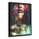 Illusion Forest - Leinwandbild mit Schattenfuge "schwarz" - Hustling Sharks