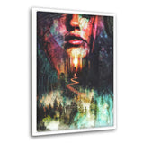 Illusion Forest - Leinwandbild mit Schattenfuge "weiß" - Hustling Sharks