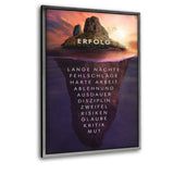 Insel des Erfolgs - Leinwandbild mit Schattenfuge "silber" - Hustling Sharks