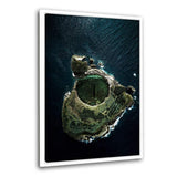 Island Eye - Leinwandbild mit Schattenfuge "weiß" - Hustling Sharks