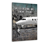 IT ALL STARTS WITH A DREAM - Alu-Dibond Bild - Hustling Sharks