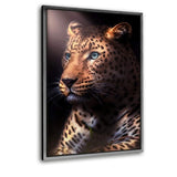 Jaguar In The Dark - Leinwandbild mit Schattenfuge "silber" - Hustling Sharks