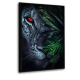Jungle Lion #2 - Leinwandbild mit Schattenfuge "schwarz" - Hustling Sharks