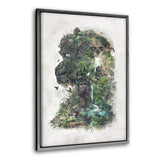 Jungle Gorilla - Leinwandbild mit Schattenfuge "silber" - Hustling Sharks