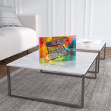 DER KOFFER VOLLER TRÄUME -30x20cm-Acrylglasblock mit Hintergrund-Hustling Sharks