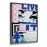 LIVE IT - Leinwandbild mit Schattenfuge "silber" - Hustling Sharks