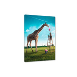Leinwandbild - Die hungrige Giraffe - Hustling Sharks